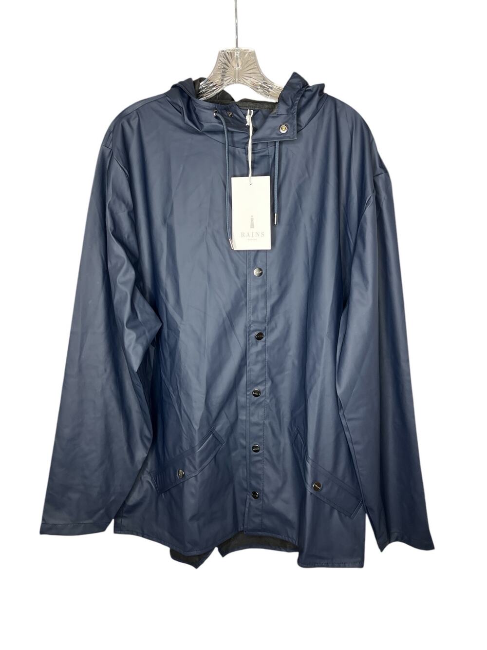 Rains Button Down Hooded Rain Jacket Unisex M/L